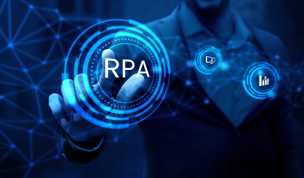 rpa-concept-with-blue-bright-light